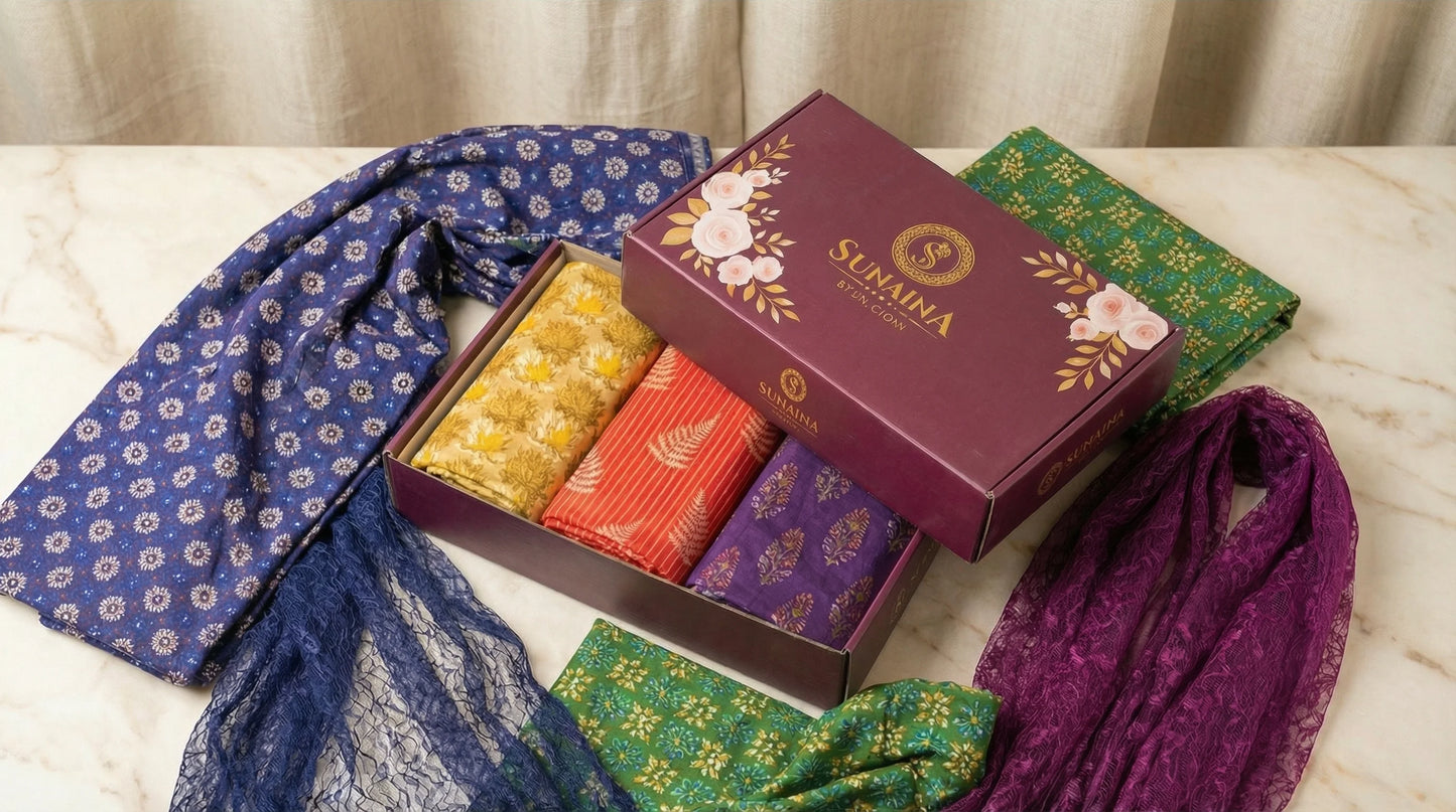 Sunaina Vol-43 Pack Of 16 Suits Unstitched