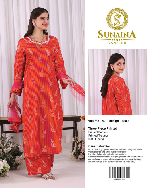 Sunaina Vol-42 Pack Of 16 Suits Unstitched