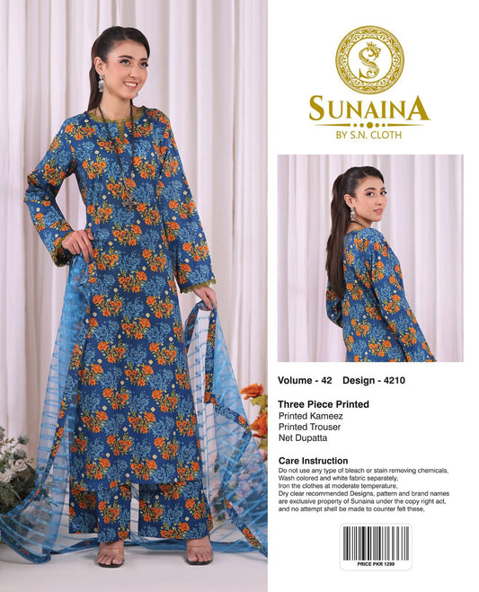 Sunaina Vol-42 Pack Of 16 Suits Unstitched