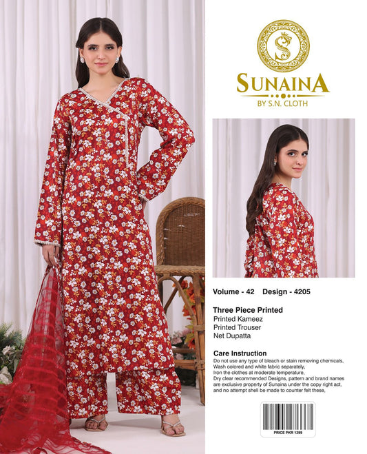 Sunaina Vol-42 Pack Of 16 Suits Unstitched