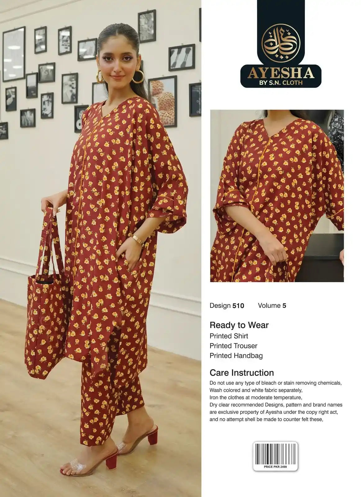 Ayesha Vol-5 Pack Of 10 Suits Stitched