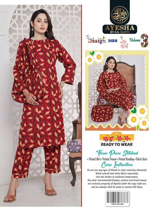 Ayesha Vol-3 Pack Of 10 Suits Stitched