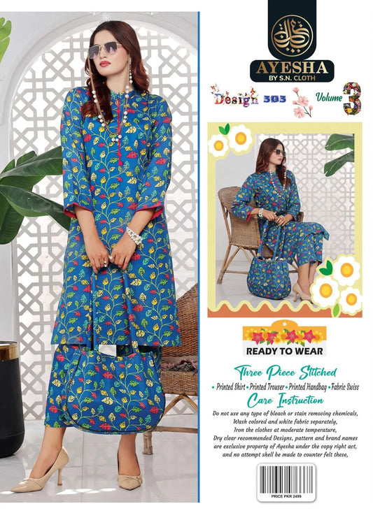 Ayesha Vol-3 Pack Of 10 Suits Stitched