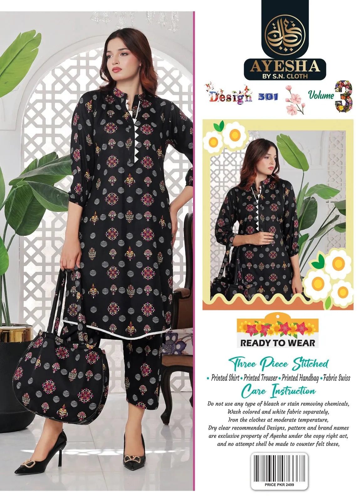 Ayesha Vol-3 Pack Of 10 Suits Stitched