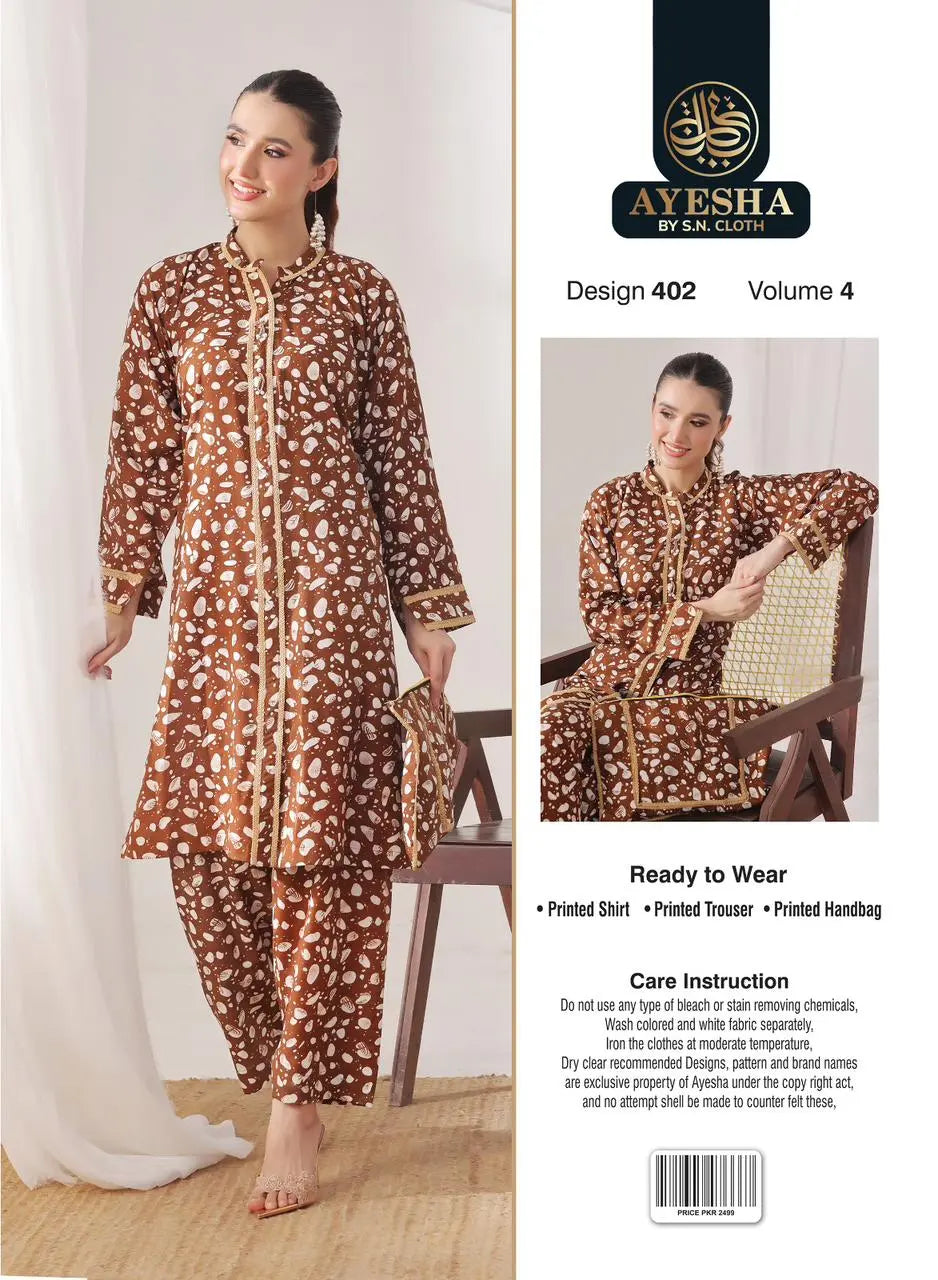 Ayesha Vol-4 Pack Of 10 Suits Stitched