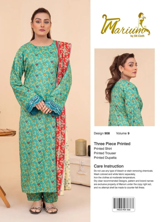 Marium Vol 9 (Pack of 16 Suits Three Piece Unstitched)