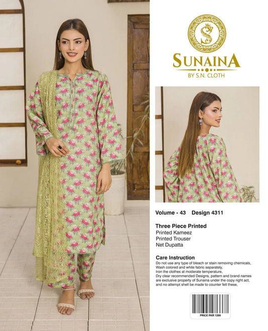 Sunaina Vol-43 Pack Of 16 Suits Unstitched
