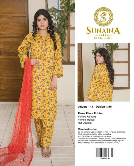 Sunaina Vol-43 Pack Of 16 Suits Unstitched