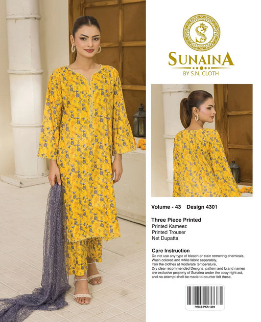 Sunaina Vol-43 Pack Of 16 Suits Unstitched