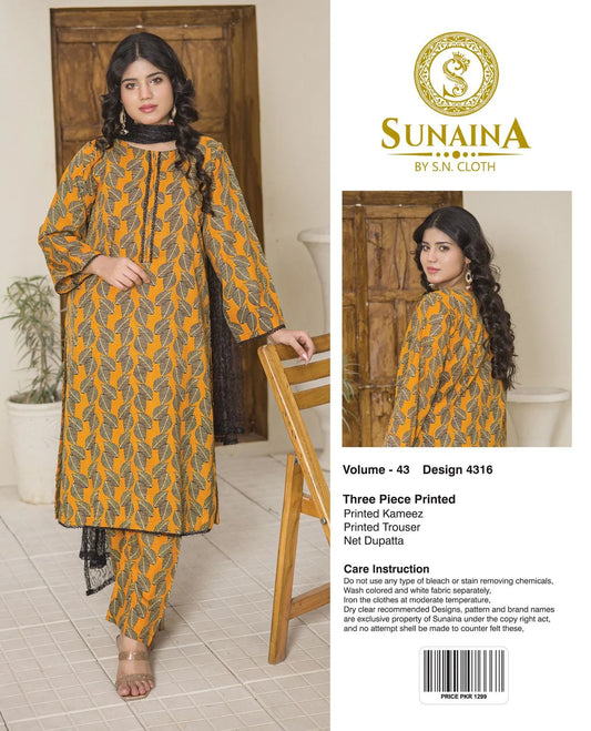 Sunaina Vol-43 Pack Of 16 Suits Unstitched