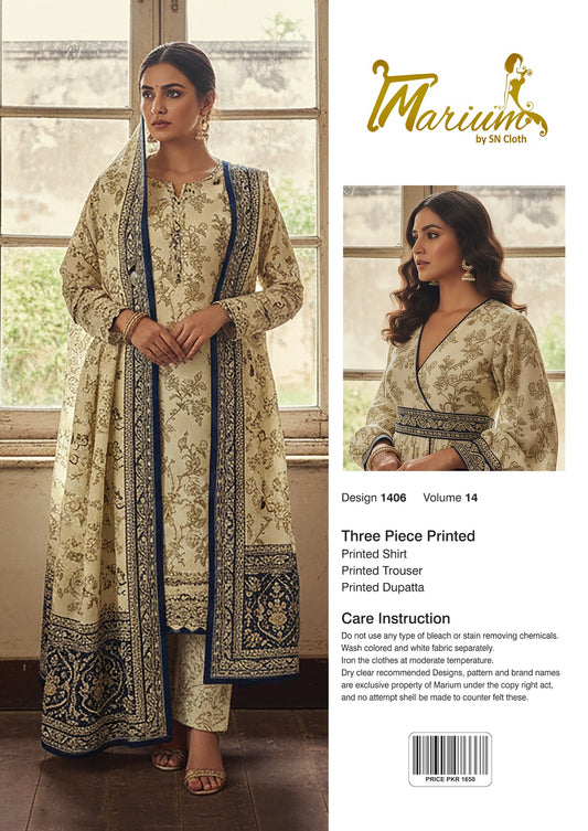 Marium Vol 14 (Pack of 16 Suits Three Piece Unstitched)