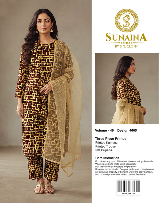 Sunaina Vol-46 Pack Of 16 Suits Unstitched