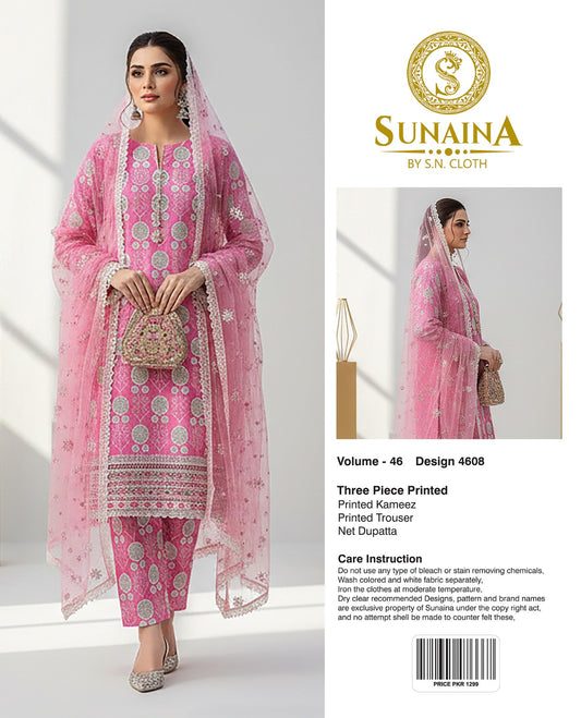 Sunaina Vol-46 Pack Of 16 Suits Unstitched