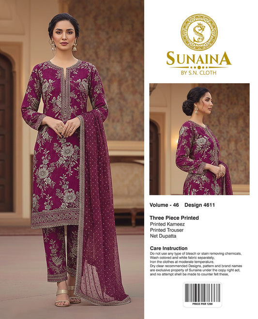 Sunaina Vol-46 Pack Of 16 Suits Unstitched