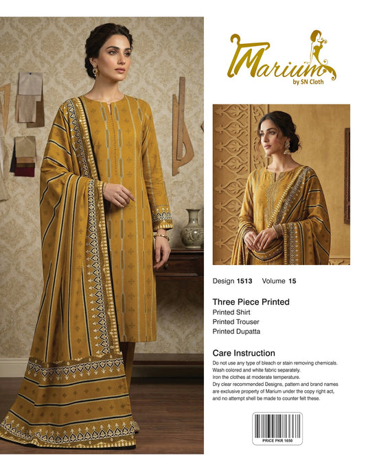 Marium Vol 15 (Pack of 16 Suits Three Piece Unstitched)