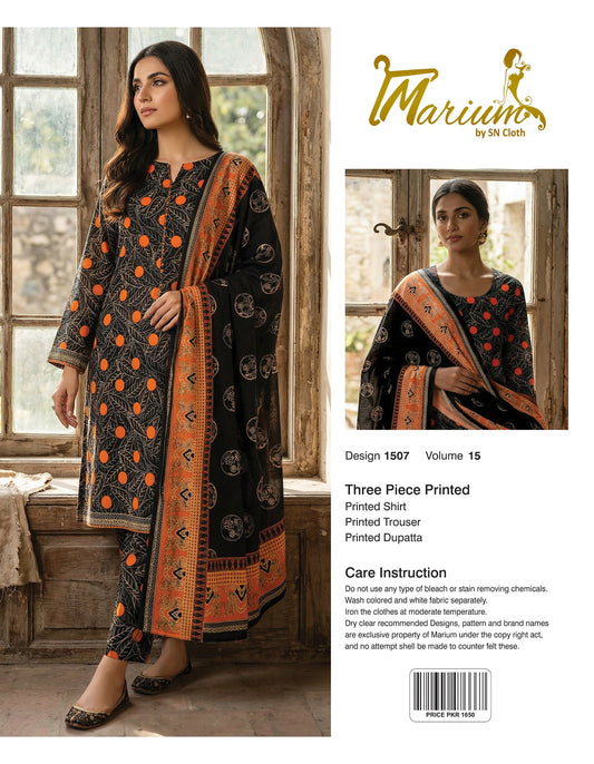 Marium Vol 15 (Pack of 16 Suits Three Piece Unstitched)