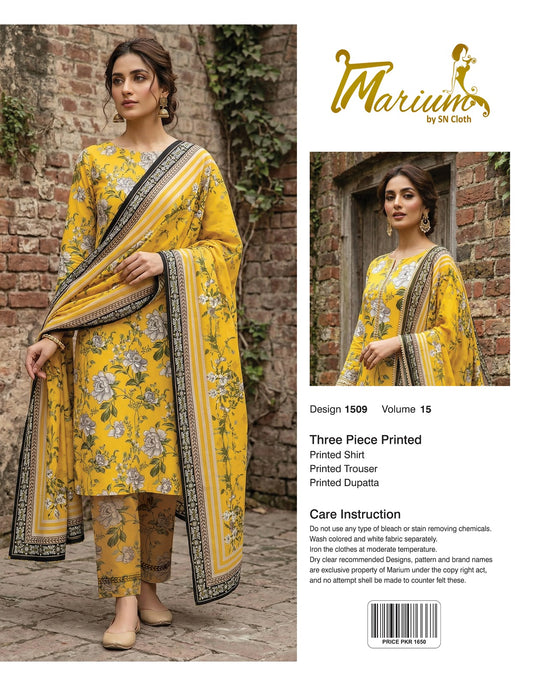 Marium Vol 15 (Pack of 16 Suits Three Piece Unstitched)