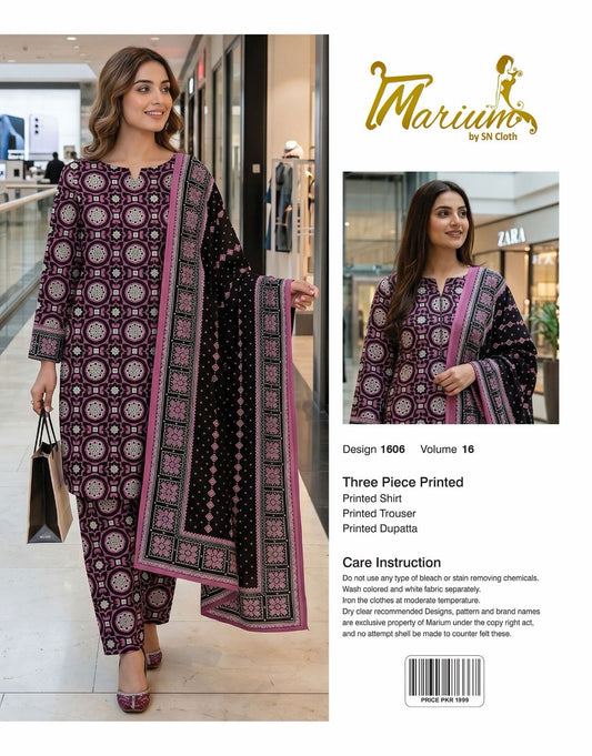 Marium Vol 16 (Pack of 16 Suits Three Piece Unstitched)