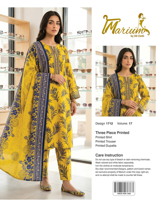 Marium Vol 17 (Pack of 16 Suits Three Piece Unstitched)