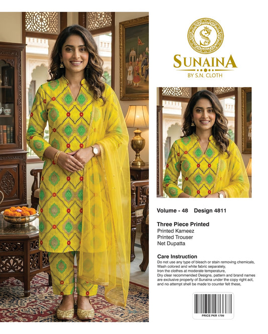 Sunaina Vol-48 Pack Of 16 Suits Unstitched