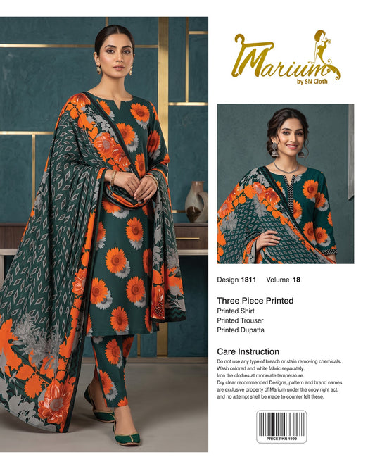 Marium Vol 18 (Pack of 16 Suits Three Piece Unstitched)