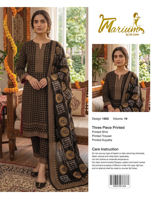 Marium Vol 19 (Pack of 16 Suits Three Piece Unstitched)