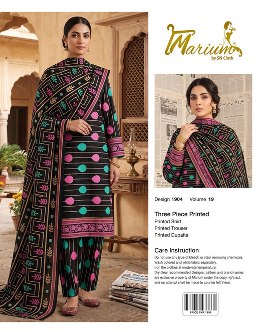 Marium Vol 19 (Pack of 16 Suits Three Piece Unstitched)