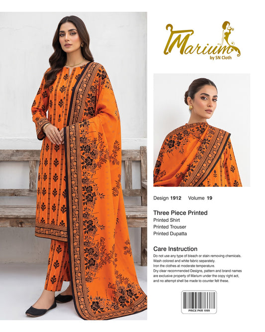 Marium Vol 19 (Pack of 16 Suits Three Piece Unstitched)