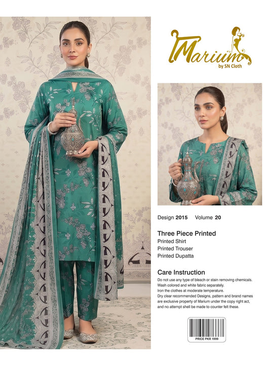 Marium Vol 20 (Pack of 16 Suits Three Piece Unstitched)