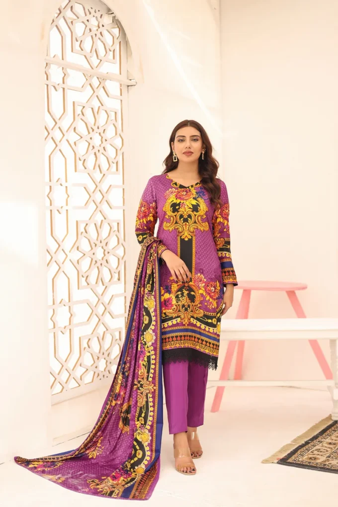 Unstitched 3 Piece Suit-MARIUM BSC-05-313