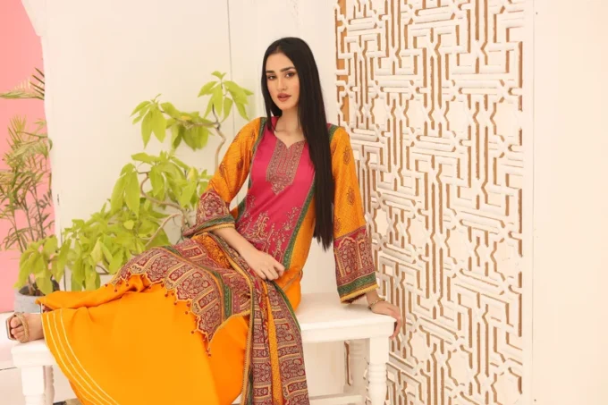 Unstitched 3 Piece Suit-MARIUM BSC-05-303
