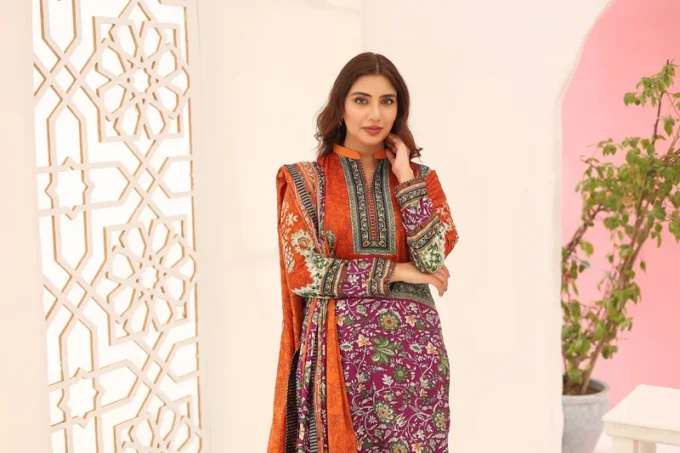 Unstitched 3 Piece Suit-MARIUM BSC-05-306