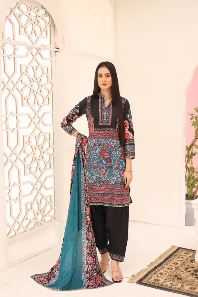 Unstitched 3 Piece Suit-MARIUM BSC-05-307